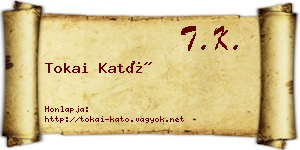 Tokai Kató névjegykártya